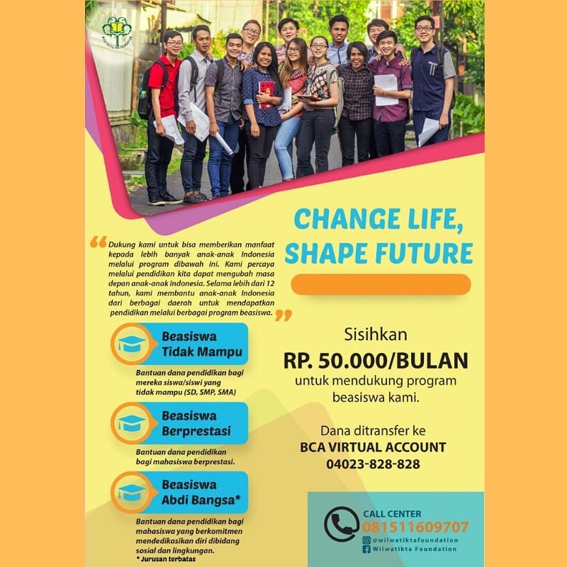 Poster WFF - Change Life Shape Future